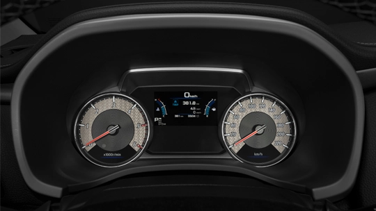 Sports 4.2 inch customizable MID for easier view of vehicle's vital information.